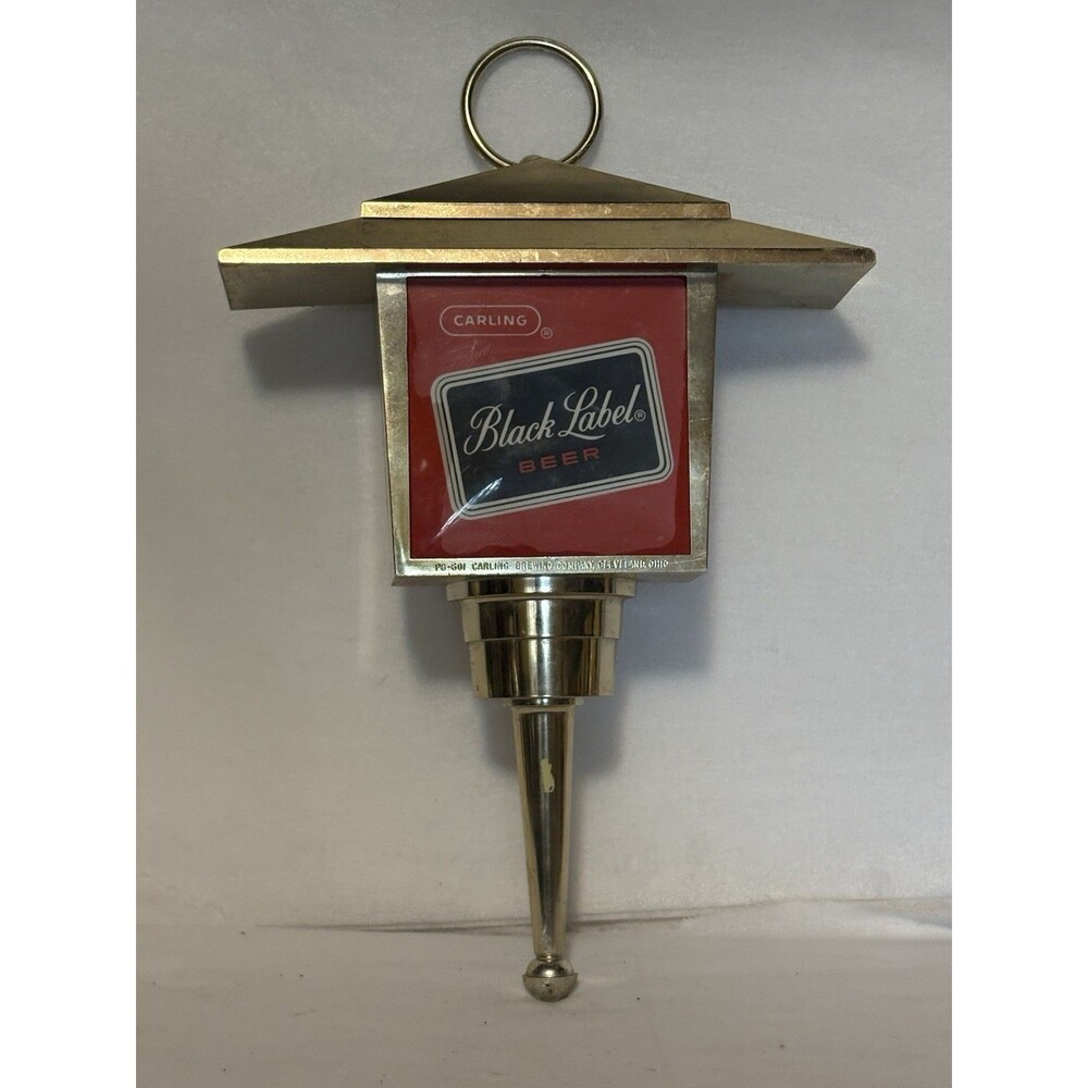 Vintage Carling Black Label Beer Advertising Sign Sconce 13”x7” Bar Mancave